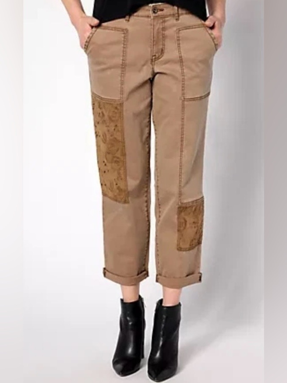 LOGO by Lori Goldstein Special Edition eyelet detail Boyfriend Jeans